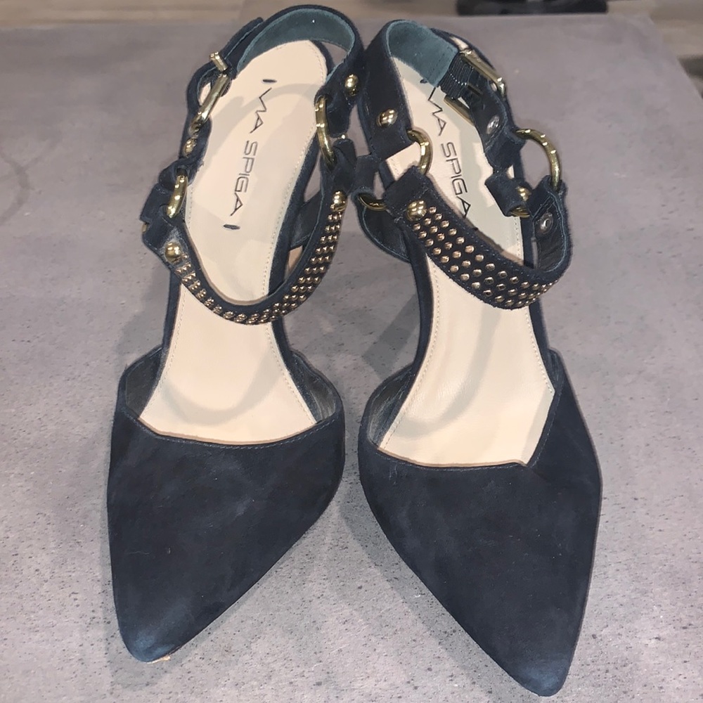 Via Spiga Suede Pumps with Hold Studded Straps Size 9 (worn once)